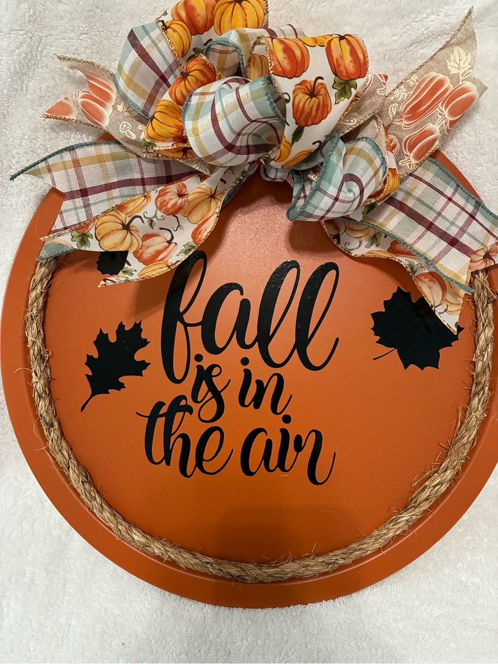 Fall Is In The Air Orange Wall Decor Wreath